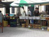 Wochenmarkt mit einheimischen Gem�se in Capdepera